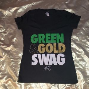 Aaron Rodgers #12 GREEN AND GOLD SWAG Sz L